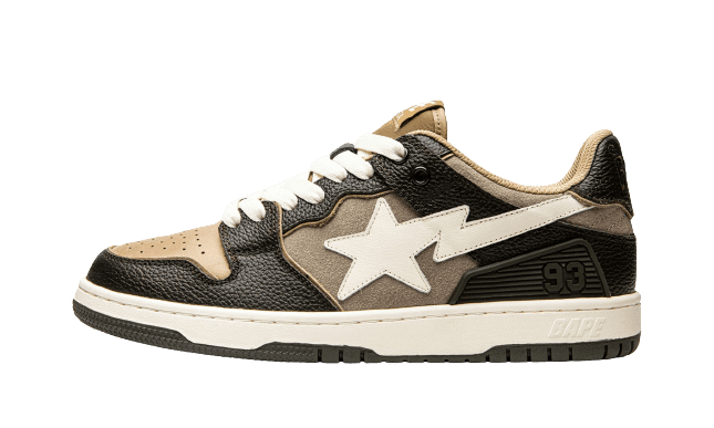 A Bathing Ape Bape SK8 Sta Brown Ivory
