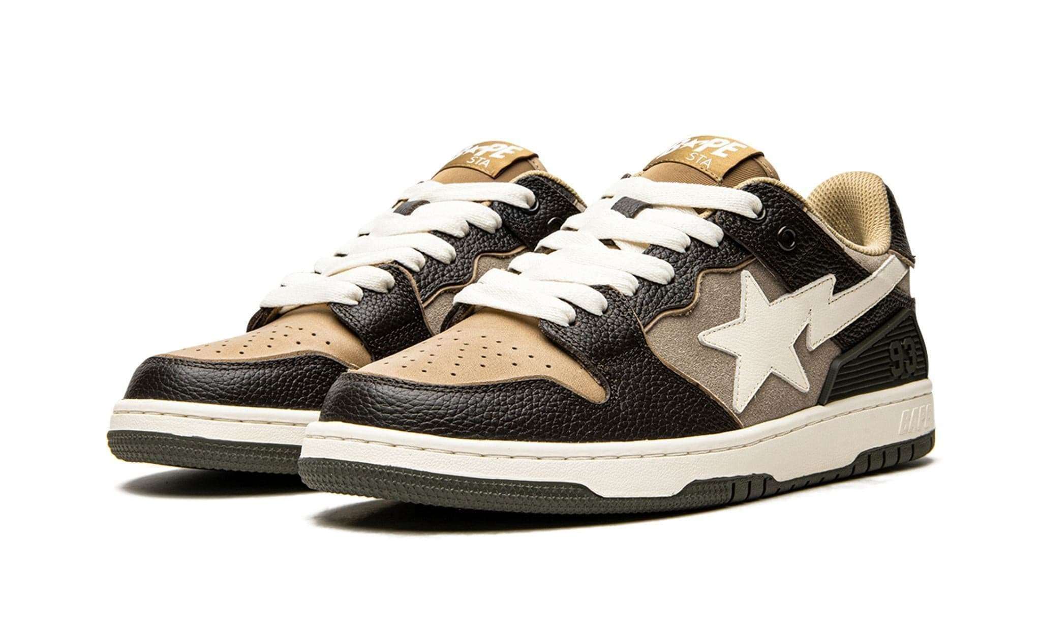 A Bathing Ape Bape SK8 Sta Brown Ivory