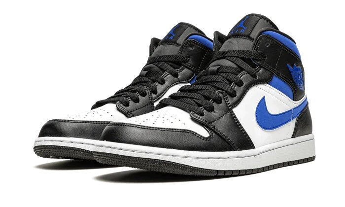 Jordan 1 Mid White Black Racer Blue